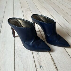Lanvin Navy Mules